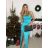 Šaty elegantné spoločenské dlhé na ramienka dámske (S/M ONE SIZE) TALIANSKA MÓDA IM324LOVE/DU -   zelená
 -   S / M