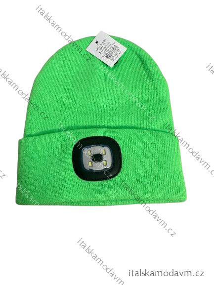 Čiapka s baterkou (ONE SIZE) POLSKÁ VÝROBAPV324SG-92381/DR ONE SIZE zelená neon