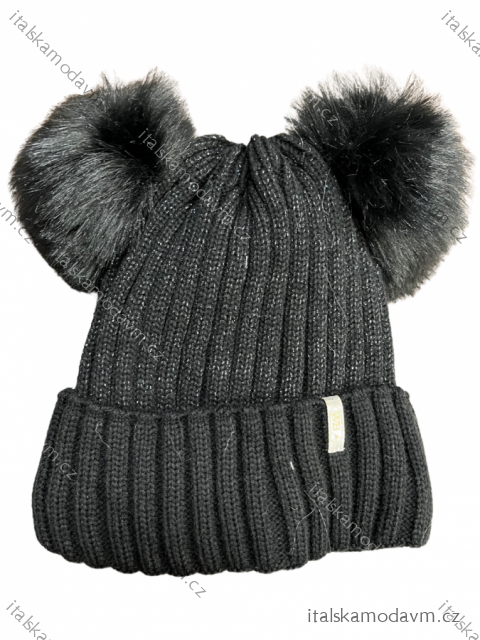 Čiapka zimná dámska (ONE SIZE) WROBI POLSKÁ VÝROBA PV922031 ONE SIZE čierna