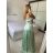 Šaty carmen dlouhé na ramínka elegantní saténové dámské (S/M ONE SIZE) ITALSKÁ MÓDA IMPBB22B22735/DR bílá