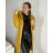 Cardigan pletený dlhý rukáv dámska (S/M ONE SIZE) TALIANSKA MÓDA IMPSH233091/DUR hořčicová SM