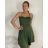 Šaty elegantné spoločenské na ramienka dámske (S/M ONE SIZE) TALIANSKA MóDA IM322461/UL tmavě vínová