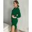 Šaty pletené dlhý rukáv dámske (S/M/L ONE SIZE) TALIANSKA MÓDA IMWBL24150/DU -   béžová smetanová -   S/M/L