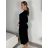 Šaty dlhé úpletové dlhý rukáv dámske (S/M ONE SIZE) TALIANSKA MÓDA IMWGB234158/DU -   zelená khaki -   S / M