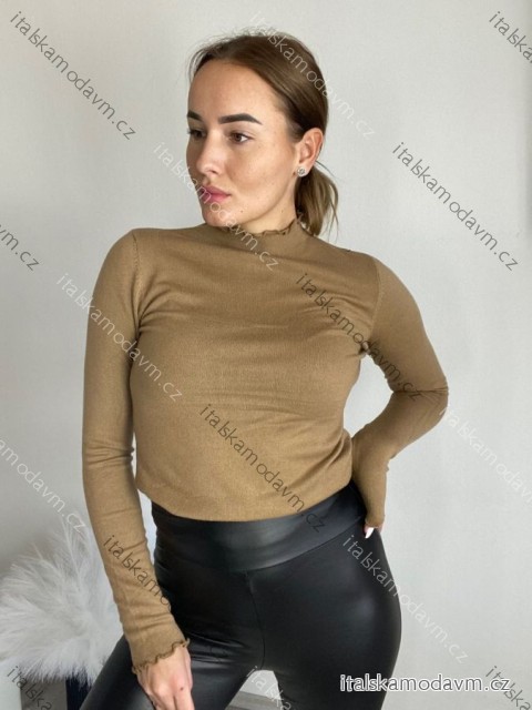 Svetr slabý dlouhý rukáv dámský (S/M ONE SIZE) ITALSKÁ MÓDA IMPLI247004/DUR