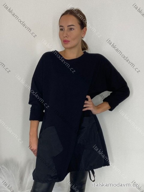 Šaty voľnočasové  dlhý rukáv dámske nadrozměr (M/L/XL ONE SIZE) TALIANSKA MÓDA IMPLI2433033/DR
