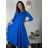 Šaty dlhé elegantné s opaskom 3/4 dlhý rukáv dámske (S/M/L ONE SIZE) TALIANSKA MÓDA IM425008