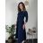 Šaty dlhé elegantné s opaskom 3/4 dlhý rukáv dámske (S/M/L ONE SIZE) TALIANSKA MÓDA IM425008