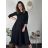 Šaty dlhé elegantné s opaskom 3/4 dlhý rukáv dámske (S/M/L ONE SIZE) TALIANSKA MÓDA IM425008