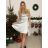Šaty elegantné spoločenské na ramienka dámske (S/M ONE SIZE) TALIANSKA MóDA IM322461/UL tmavě vínová