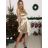 Šaty elegantné spoločenské na ramienka dámske (S/M ONE SIZE) TALIANSKA MóDA IM322461/UL tmavě vínová