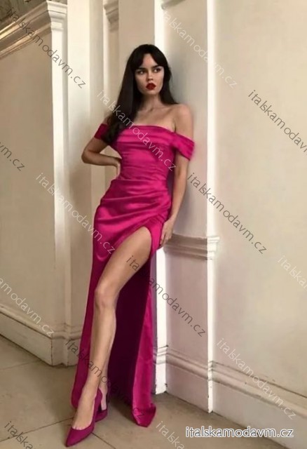 Šaty dlouhé elegantní carmen bez rukávu dámské (S/M/L ONE SIZE) ITALSKÁ MÓDA IMPBB25B24736