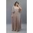 Šaty dlouhé elegantní krátký rukáv dámské (S/M/L ONE SIZE) ITALSKÁ MÓDA IMPBB25A121401