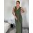 Šaty elegantné spoločenské dlhé na ramienka dámske Patricie  (XS/S/M/L ONE SIZE) TALIANSKA MÓDA IM322045/DR/DU sv. modrá