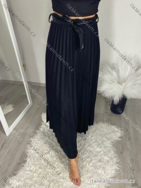 Sukně teplá dlouhá skládaná dámská (S/M/L ONE SIZE) ITALSKá MóDA IM323TARKA/DR -   Černá -   M/L