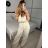 Súprava elegantné nohavice dlhé a vesta bez rukávov dámska (S/M ONE SIZE) IMM24M35555