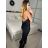 Šaty dlouhé elegantní saténové na ramínka dámské (S/M/L ONE SIZE) ITALSKÁ MÓDA IMPLP2455060075
