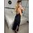 Šaty dlouhé elegantní saténové na ramínka dámské (S/M/L ONE SIZE) ITALSKÁ MÓDA IMPLP2455060075