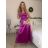Šaty dlhé spoločenské na ramienka dámske (S/M ONE SIZE) TALIANSKA MÓDA IMPSH246456 červená S/M