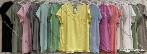 Tričko krátky rukáv dámske (S/M/L ONE SIZE) TALIANSKA MÓDA IMC25087