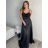 Šaty dlhé elegantné saténové na ramienka dámske (S/M/L ONE SIZE) TALIANSKA MÓDA IMPBB24B24737/DUR béžová S/M/L