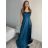 Šaty dlhé elegantné spoločenské na ramienka dámske (S/M ONE SIZE) TALIANSKA MÓDA IMPBB23B23505