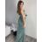 Šaty dlhé elegantné na ramienka dámske (S/M/L ONE SIZE) TALIANSKA MÓDA IMPBB24B23922/DUR béžová S/M/L