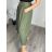 Sukňa dlhá dámska (S/M ONE SIZE) TALIANSKA MÓDA IMC25LEONA/DR S / M zelená khaki