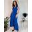Šaty dlhé elegantné spoločenské bez rukávov dámske (S/M/L ONE SIZE) TALIANSKA MÓDA IM424861/DUR zelená smaragdová S/M/L