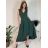Šaty dlhé elegantné spoločenské bez rukávov dámske (S/M/L ONE SIZE) TALIANSKA MÓDA IM424861/DUR zelená smaragdová S/M/L