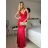 Šaty dlouhé elegantní společenské třpytivé na ramínka dámské (S/M ONE SIZE) ITALSKÁ MÓDA IM425HELA