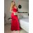 Šaty dlouhé elegantní společenské třpytivé na ramínka dámské (S/M ONE SIZE) ITALSKÁ MÓDA IM425HELA