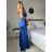 Šaty dlouhé elegantní společenské třpytivé na ramínka dámské (S/M ONE SIZE) ITALSKÁ MÓDA IM425HELA