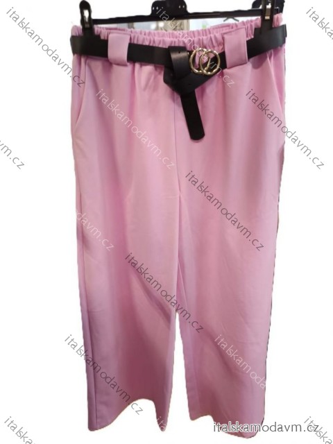 Kalhoty elegantní s páskem dámské (S/M/L ONE SIZE) ITALSKÁ MÓDA IMSM25104