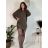 Šaty krátke elegantné trblietavé dlhý rukáv dámske (S/M/L ONE SIZE) TALIANSKA MÓDA IMC24602/DUR zlatá S/M/L