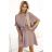 287-37 SOFIA Butterfly dress with a binding at the waist - MOCHA MOUSSE
