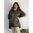 Bunda  s kapucí dámská nadrozměr (3XL/4XL ONE SIZE) ITALSKÁ MÓDA IM423683/DUR khaki 3XL/4XL