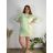 Šaty krátké oversize 3/4 dlouhý rukáv dámské  (M/L/XL ONE SIZE) ITALSKÁ MÓDA IMD25009