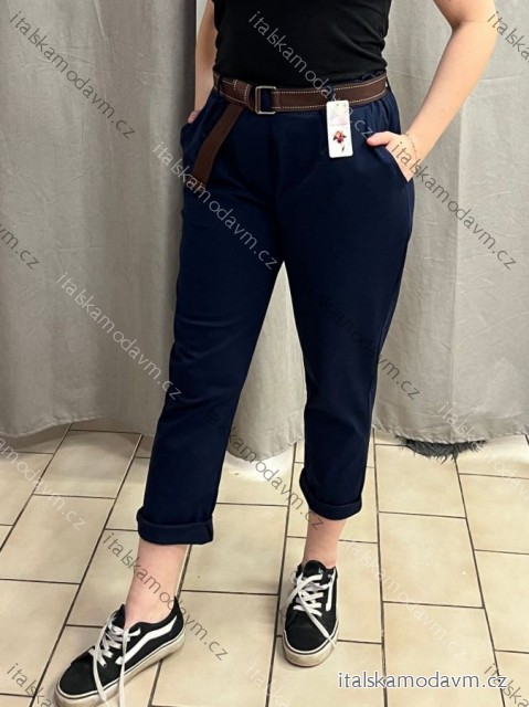 Kalhoty s páskem dámské (S/M/L ONE SIZE) ITALSKÁ MÓDA IM425LENA/DUR