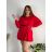 Šaty krátké mikinové dlouhý rukáv dámské oversize (M/L/XL ONE SIZE) ITALSKÁ MÓDA IMD25PEGY