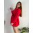 Šaty krátké mikinové dlouhý rukáv dámské oversize (M/L/XL ONE SIZE) ITALSKÁ MÓDA IMD25PEGY