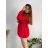 Šaty krátké mikinové dlouhý rukáv dámské oversize (M/L/XL ONE SIZE) ITALSKÁ MÓDA IMD25PEGY