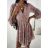 Šaty letní boho s overalem krajkové 3/4 dlouhý rukáv dámské (S/M ONE SIZE) ITALSKÁ MÓDA IMWAD232501