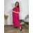 Šaty s přívěskem dlhé krátky rukáv dámske nadrozmer (3XL/4XL/5XL ONE SIZE) TALIANSKA MóDA IM424WIKI