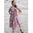Šaty letné elegantný dlhý rukáv dámske (S/M ONE SIZE) TALIANSKA MÓDA IMD23114/DUR svetlo modrá S/M/L