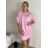 Šaty krátké oversize 3/4 dlouhý rukáv dámské  (M/L/XL ONE SIZE) ITALSKÁ MÓDA IMD25009