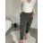 Nohavice s gombíkom dámske (S/M/L ONE SIZE) TALIANSKA MÓDA IM425100/DU - zelená khaki - S/M/L