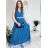 Šaty dlhé spoločenské elegantné plesové dámske (S/M ONE SIZE) TALIANSKA MÓDA IMM22Q52232/DUR smaragdová S/M/L