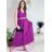 Šaty dlhé spoločenské elegantné plesové dámske (S/M ONE SIZE) TALIANSKA MÓDA IMM22Q52232/DR fuchsiová S/M/L