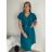Šaty oversize krátky rukáv dámske nadrozmer (3XL/4XL/5XL ONE SIZE) TALIANSKA MÓDA IMBM23OVER/DR 4XL / 5XL tmavo modrá